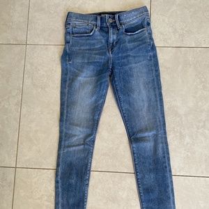Express light wash skinny jeans